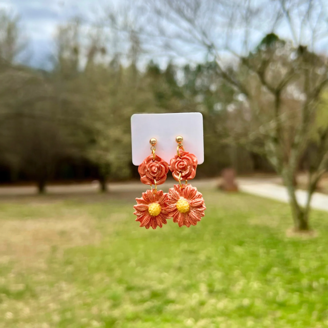 The Abbie Collection “Terracotta Blooms” Earrings
