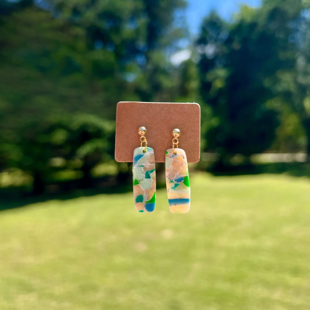 The MacKenzie Collection “Marine Mosaic” Earrings