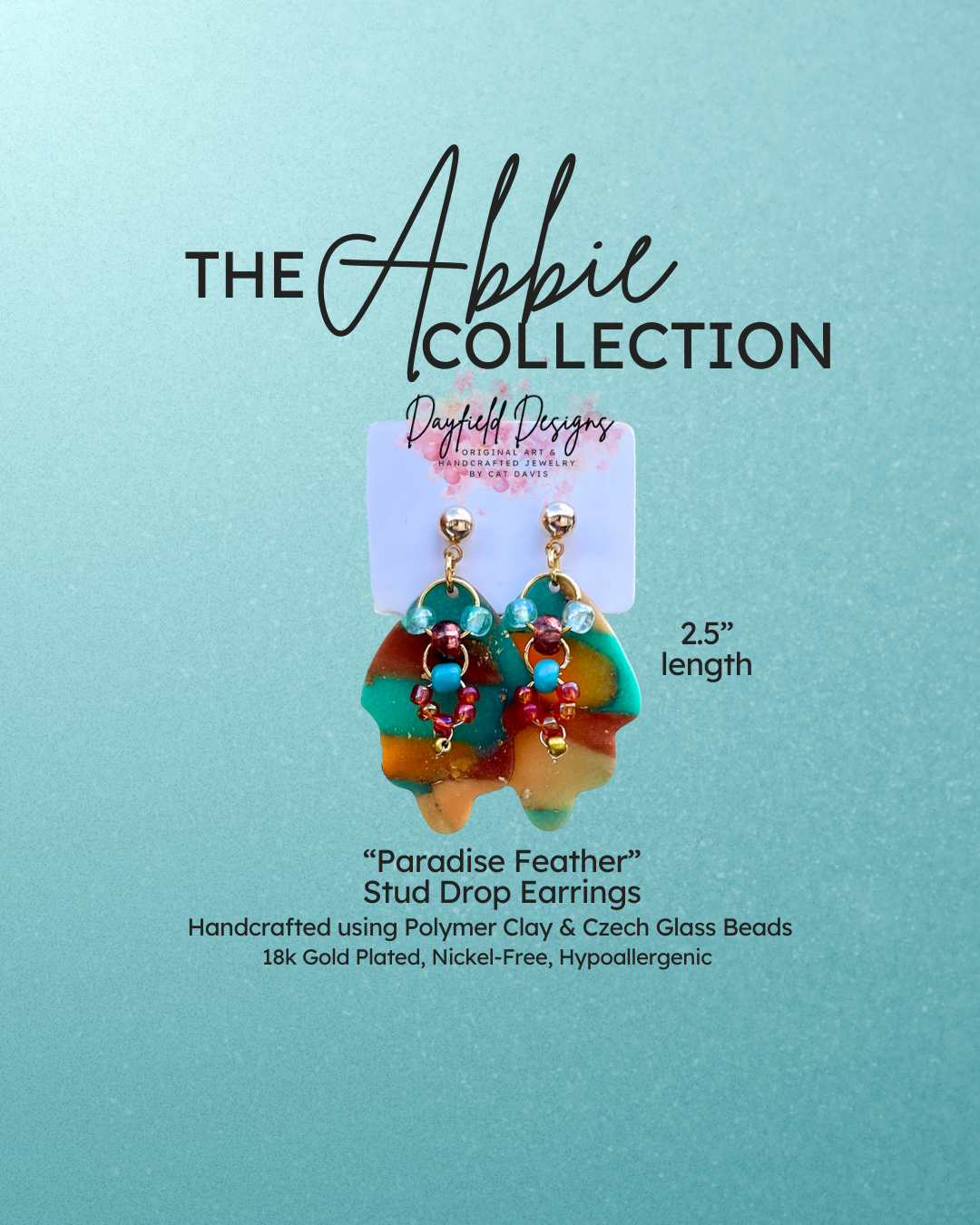 The Abbie Collection “Paradise Feather” Earrings