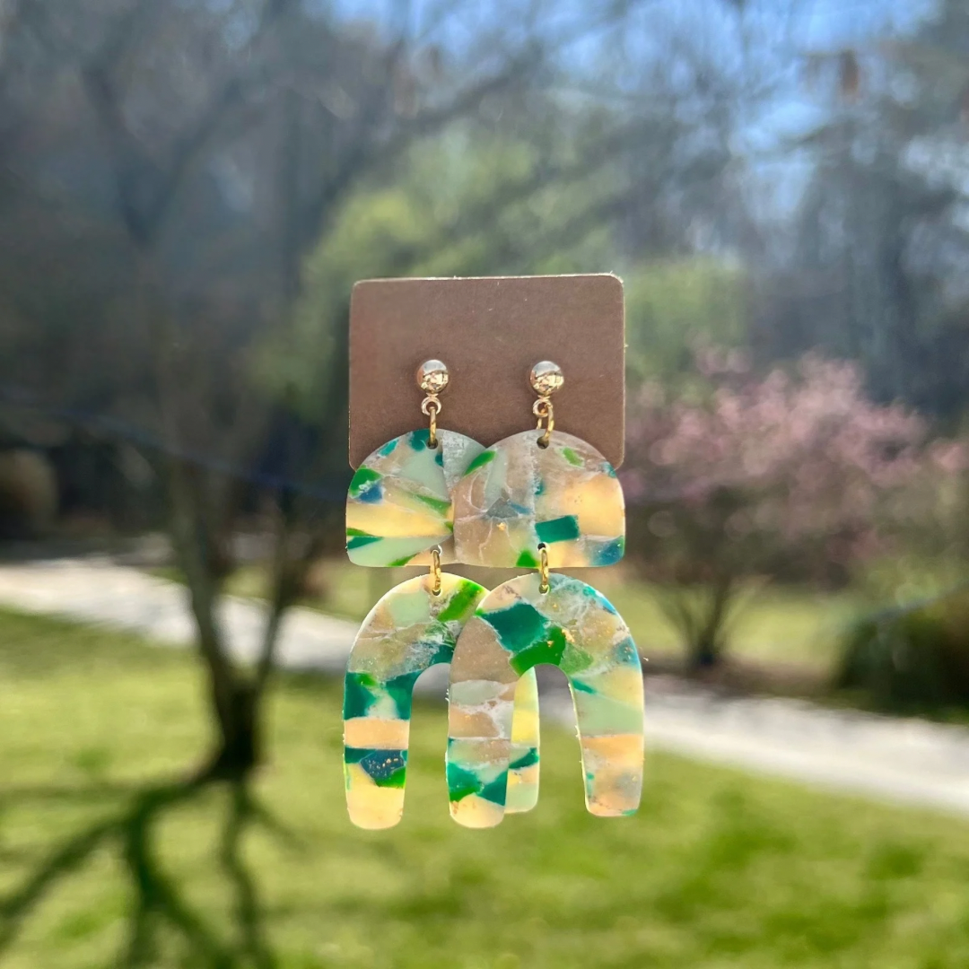 The MacKenzie Collection “Aquatic Arches” Earrings