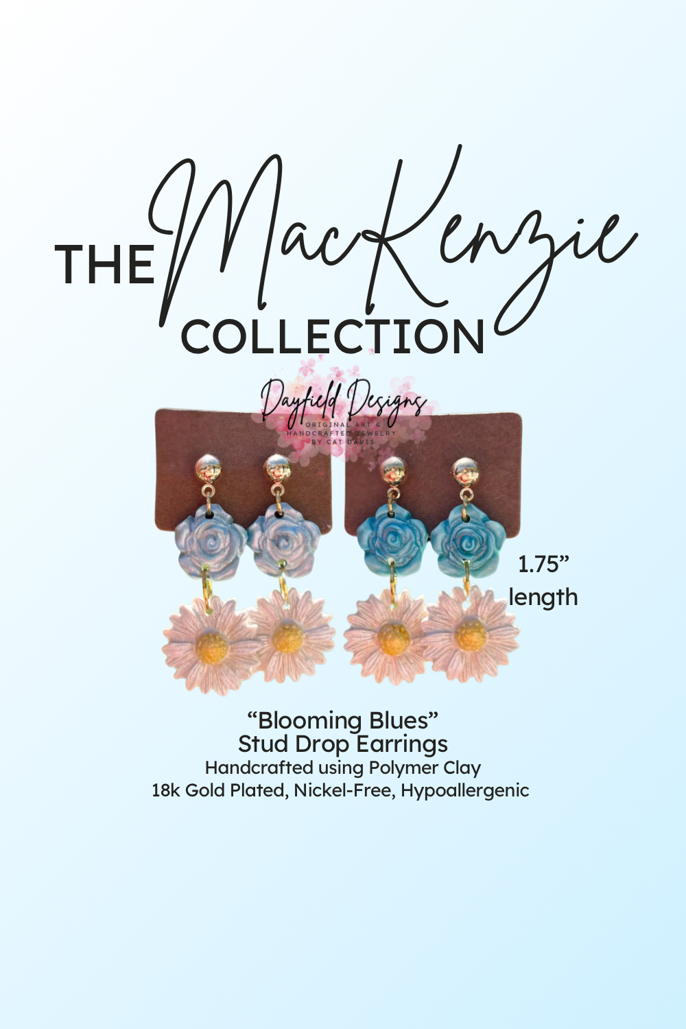 The MacKenzie Collection “Blooming Blues” Earrings