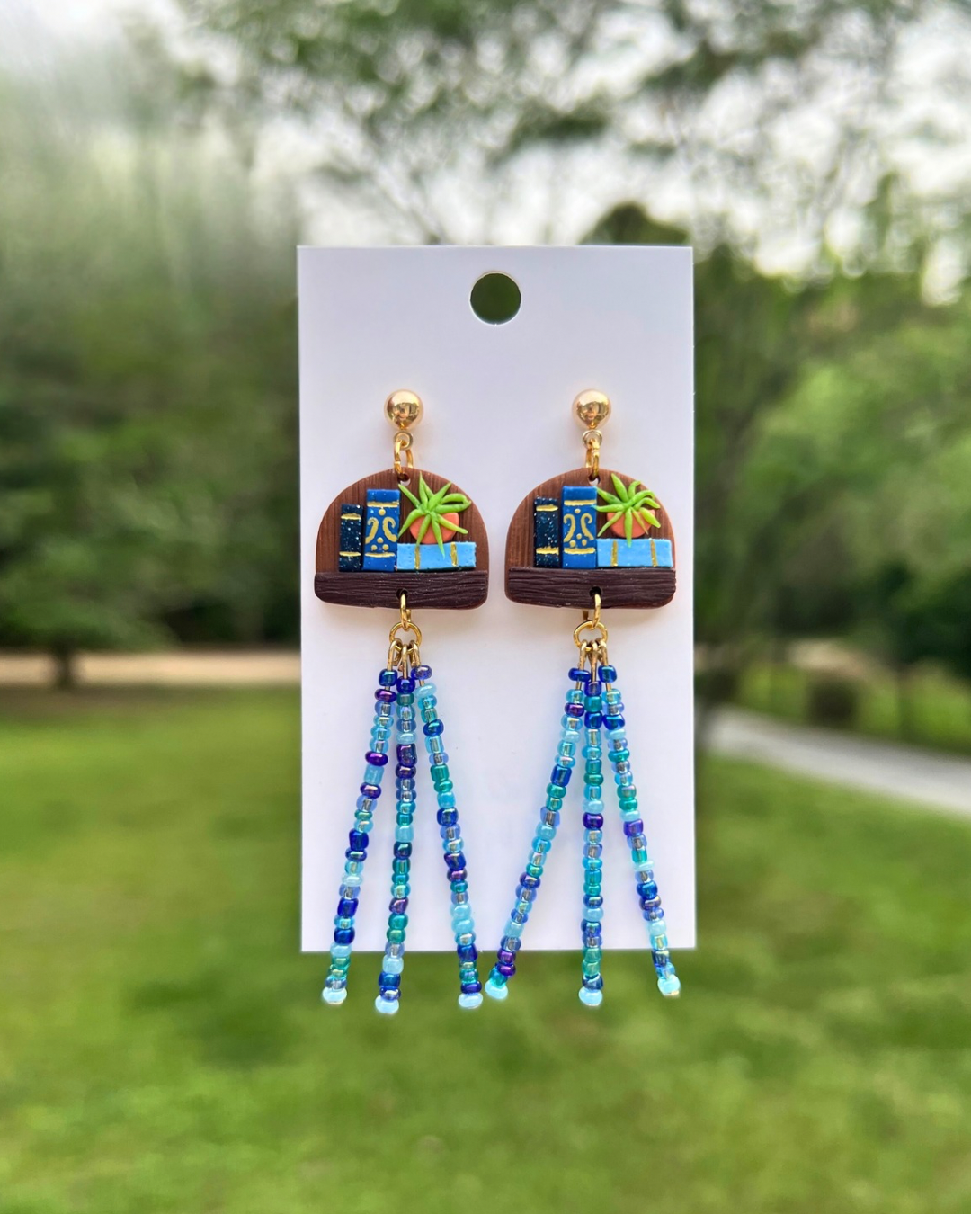 “Bookish Blues” Earrings