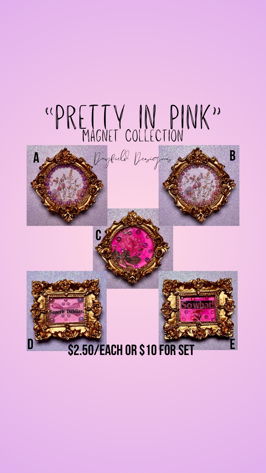 “Pretty in Pink” Magnet Collection